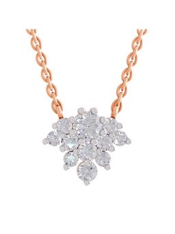 Sparkles - Lab Grown Diamond 1.03Ct Igi Certified Frost Bloom Pendant Necklace 14K Rose Gold