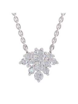 Sparkles - Lab Grown Diamond 1.03Ct Igi Certified Frost Bloom Pendant Necklace 14K White Gold
