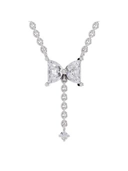 Sparkles - Lab Grown Diamond 0.73Ct Igi Certified Halfmoon Shape Pendant Necklace 14K White Gold