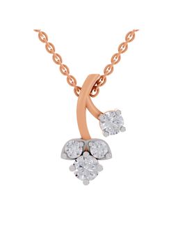 Sparkles - Lab Grown Diamond 1.1Ct Trinity Marquise Diamond Pendant Necklace 14K Rose Gold
