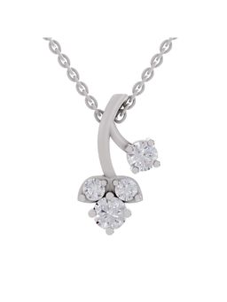 Sparkles - Lab Grown Diamond 1.1Ct Trinity Marquise Diamond Pendant Necklace 14K White Gold