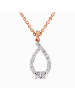 Sparkles - Lab Grown Diamond 1.92Ct Igi Certified Halo Teardrop Pendant Necklace 14K Rose Gold