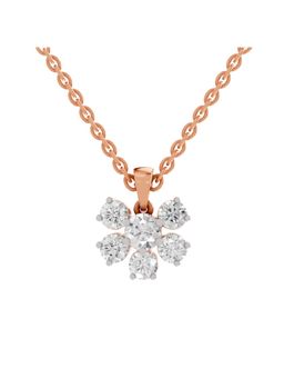Sparkles - Lab Grown Diamond 3.08Ct Igi Certified Celeste Bloom Pendant Necklace 14K Rose Gold
