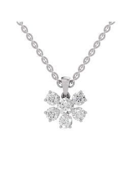 Sparkles - Lab Grown Diamond 3.08Ct Igi Certified Celeste Bloom Pendant Necklace 14K White Gold