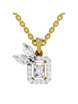 Sparkles - Lab Grown Diamond 0.96Ct Igi Certified Eternal Grace Pendant Necklace 14K Yellow Gold
