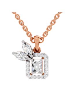 Sparkles - Lab Grown Diamond 0.96Ct Igi Certified Eternal Grace Pendant Necklace 14K Rose Gold