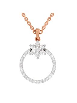 Sparkles - Lab Grown Diamond 0.86Ct Igi Certified Diamond Orbit Pendant Necklace 14K Rose Gold