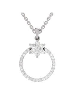 Sparkles - Lab Grown Diamond 0.86Ct Igi Certified Diamond Orbit Pendant Necklace 14K White Gold