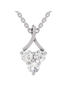 Sparkles - Lab Grown Diamond 1.2Ct Igi Certified Trinity Spark Pendant Necklace 14K White Gold