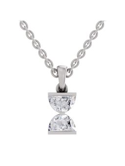 Sparkles - Lab Grown Diamond Igi Certified 0.82Ct Hourglass Pendant 14K White Gold