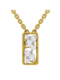 Sparkles - Lab Grown Diamond Igi Certified 0.26Ct Everleaf Pendant 14K Yellow Gold