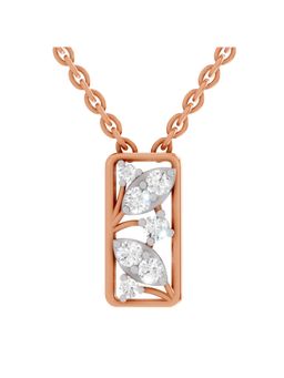 Sparkles - Lab Grown Diamond Igi Certified 0.26Ct Everleaf Pendant 14K Rose Gold