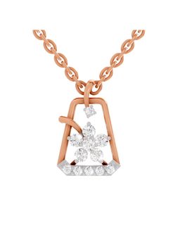 Sparkles - Lab Grown Diamond Igi Certified 0.25Ct Blossom Frame Pendant 14K Rose Gold