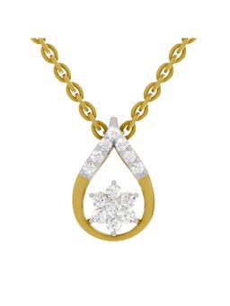 Sparkles - Lab Grown Diamond Igi Certified 0.24Ct Teardrop Pendant 14K Yellow Gold