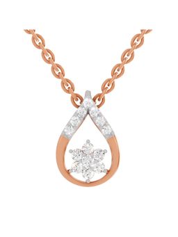 Sparkles - Lab Grown Diamond Igi Certified 0.24Ct Teardrop Pendant 14K Rose Gold
