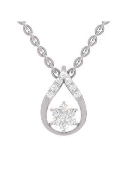 Sparkles - Lab Grown Diamond Igi Certified 0.24Ct Teardrop Pendant 14K White Gold