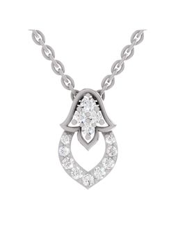 Sparkles - Lab Grown Diamond Igi Certified 0.3Ct Teardrop Pendant 14K White Gold