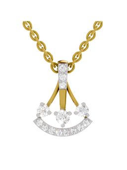 Sparkles - Lab Grown Diamond Igi Certified 0.31Ct Celestial Arc Pendant 14K Yellow Gold