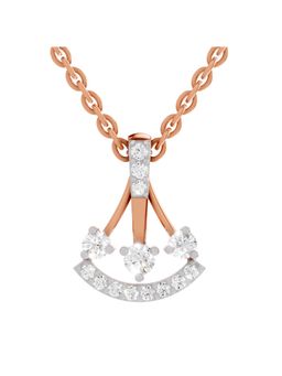 Sparkles - Lab Grown Diamond Igi Certified 0.31Ct Celestial Arc Pendant 14K Rose Gold