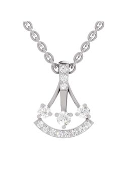 Sparkles - Lab Grown Diamond Igi Certified 0.31Ct Celestial Arc Pendant 14K White Gold