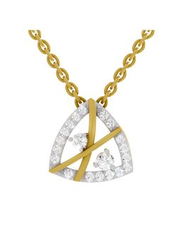 Sparkles - Lab Grown Diamond Igi Certified 0.29Ct Trinity Spark Pendant 14K Yellow Gold