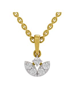 Sparkles - Lab Grown Diamond Igi Certified 0.25Ct Trinity Bloom Pendant 14K Yellow Gold
