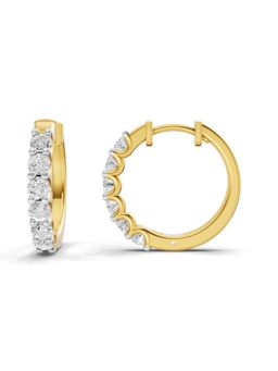 Sparkles - Lab Grown Diamond 1.5Ct Eternal Sparkle Hoop Earrings 14K Yellow Gold