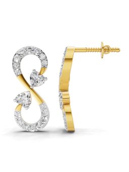Sparkles - Lab Grown Diamond 1.26Ct Infinity Earrings 14K Yellow Gold