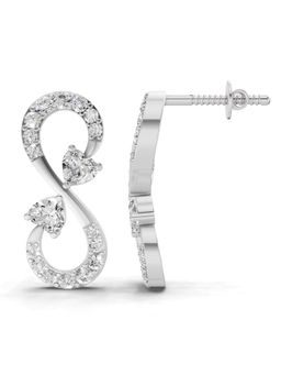 Sparkles - Lab Grown Diamond 1.26Ct Infinity Earrings 14K White Gold