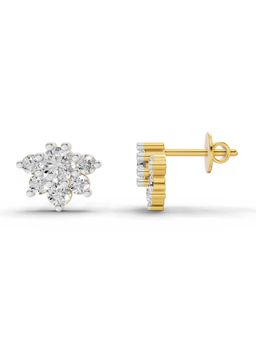 Sparkles - Lab Grown Diamond 1.38Ct Celeste Bloom Stud Earrings 14K Yellow Gold