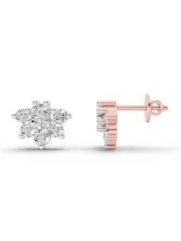 Sparkles - Lab Grown Diamond 1.38Ct Celeste Bloom Stud Earrings 14K Rose Gold