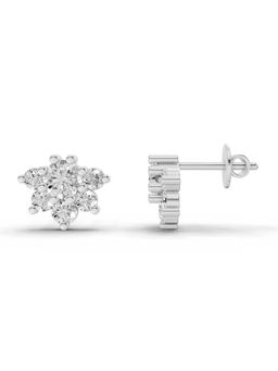 Sparkles - Lab Grown Diamond 1.38Ct Celeste Bloom Stud Earrings 14K White Gold