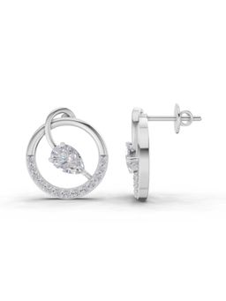 Sparkles - Lab Grown Diamond 1.32Ct Seraphina Circle Stud Earrings 14K White Gold