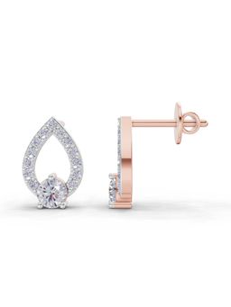 Sparkles - Lab Grown Diamond 0.64Ct Aurora Pear Stud Earrings 14K Rose Gold