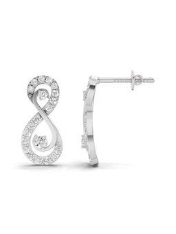 Sparkles - Lab Grown Diamond 0.63Ct Infinity Stud Earrings 14K White Gold
