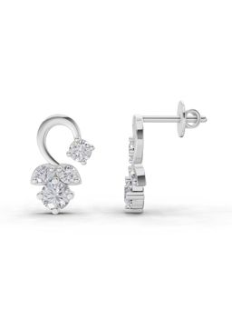 Sparkles - Lab Grown Diamond 0.98Ct Marquise Cut Simulated Earrings 14K White Gold