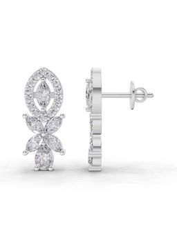 Sparkles - Lab Grown Diamond 1.62Ct Marquise And Pear Shape Diamonds Earrings 14K White Gold