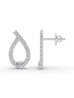Sparkles - Lab Grown Diamond 0.75Ct Pear Stud Earrings 14K White Gold