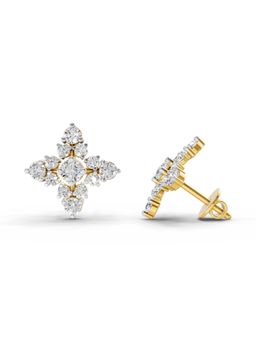 Sparkles - Lab Grown Diamond 1.2Ct Starlight Stud Earrings 14K Yellow Gold