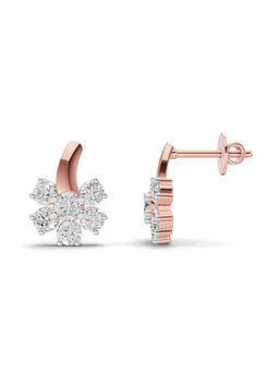 Sparkles - Lab Grown Diamond 1.18Ct Starlight Floral Stud Earrings 14K Rose Gold