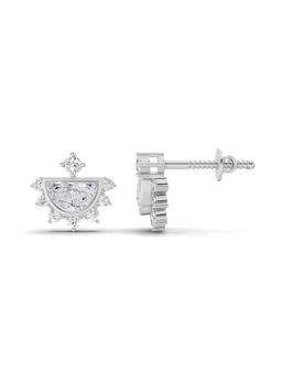 Sparkles - Lab Grown Diamond 0.99Ct Crown Earrings 14K White Gold