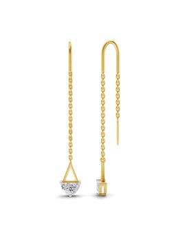 Sparkles - Lab Grown Diamond 0.98Ct Chain Earrings 14K Yellow Gold