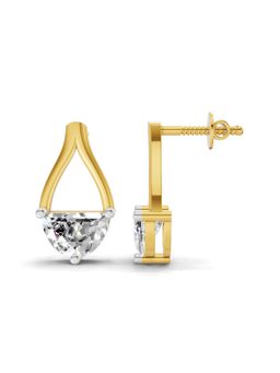 Sparkles - Lab Grown Diamond 1.2Ct Solitaire Earrings 14K Yellow Gold