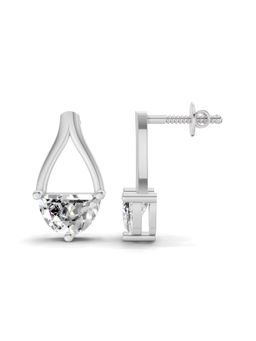 Sparkles - Lab Grown Diamond 1.2Ct Solitaire Earrings 14K White Gold