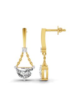 Sparkles - Lab Grown Diamond 0.93Ct Crystal Cascade Drop Earrings 14K Yellow Gold