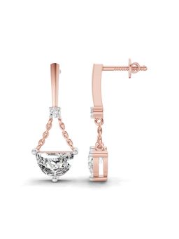 Sparkles - Lab Grown Diamond 1.14Ct Luminous Chain Drop Earrings 14K Rose Gold