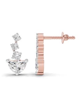 Sparkles - Lab Grown Diamond 1.03Ct Luna Threader Earrings 14K Rose Gold