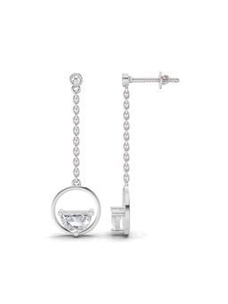 Sparkles - Lab Grown Diamond 1.12Ct Luna Drop Diamond Earrings 14K White Gold