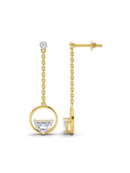 Sparkles - Lab Grown Diamond 1.01Ct Lira Drop Earrings 14K Yellow Gold