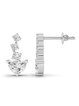 Sparkles - Lab Grown Diamond 1.16Ct Graduated Diamond Stud Earrings 14K White Gold